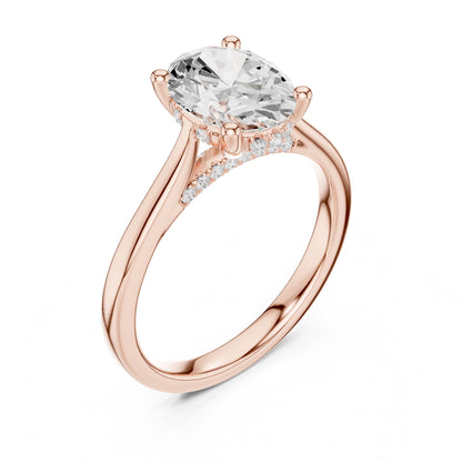 Oval Lab Grown Diamond Solitaire Engagement Ring