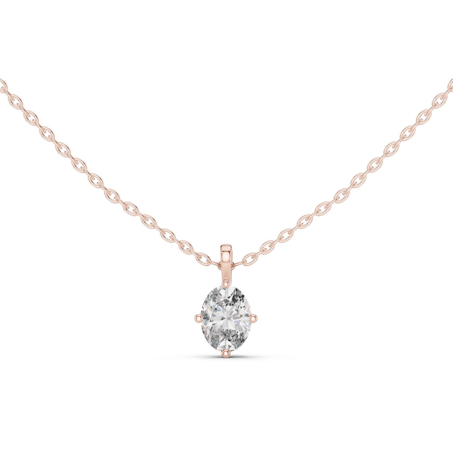 Oval Lab Grown Diamond Pendant