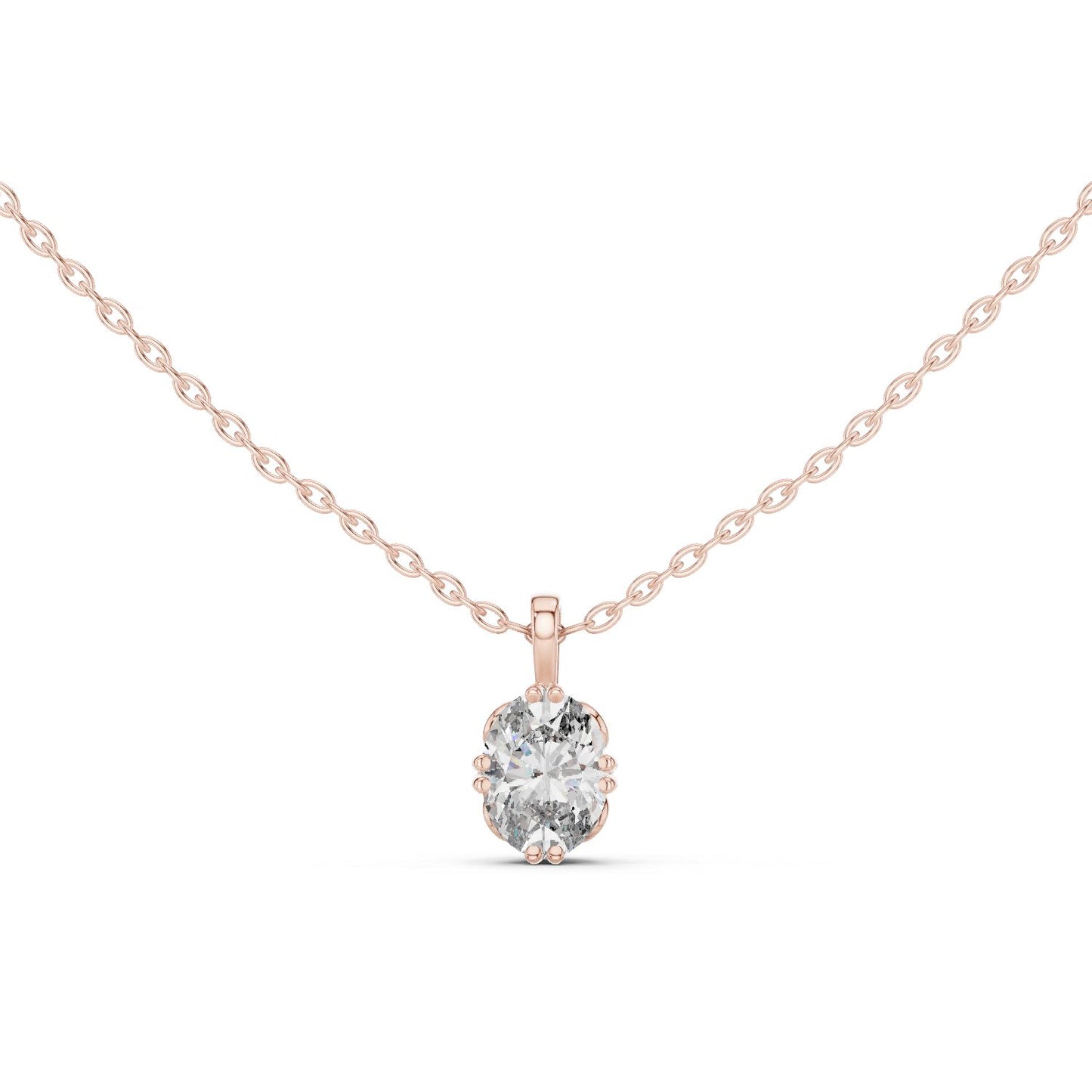 Oval Lab Grown Diamond Pendant