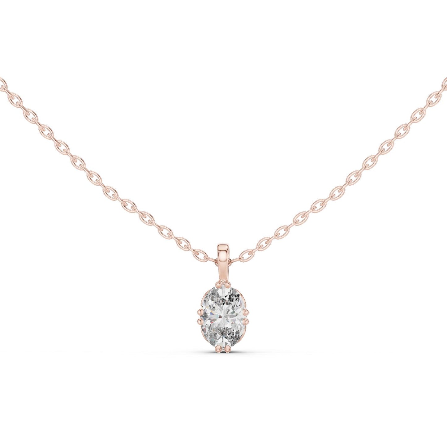 Oval Lab Grown Diamond Pendant