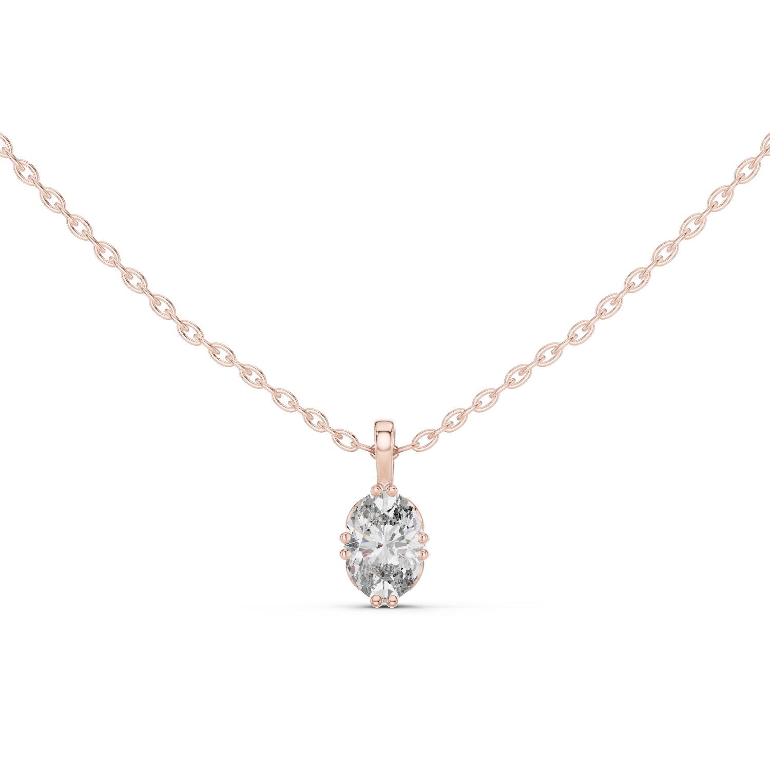 Oval Lab Grown Diamond Pendant