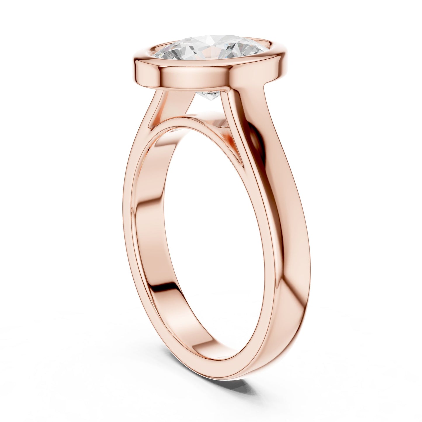 Oval Lab Grown Diamond Solitaire Engagement Ring