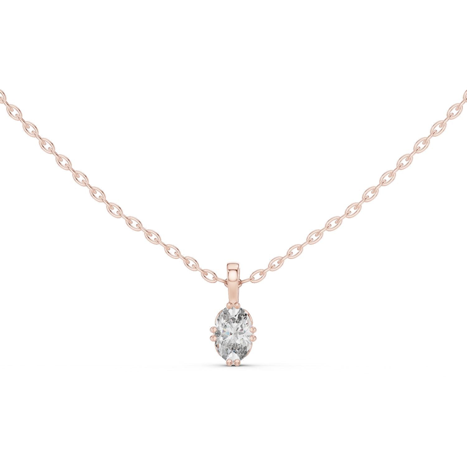 Oval Lab Grown Diamond Pendant