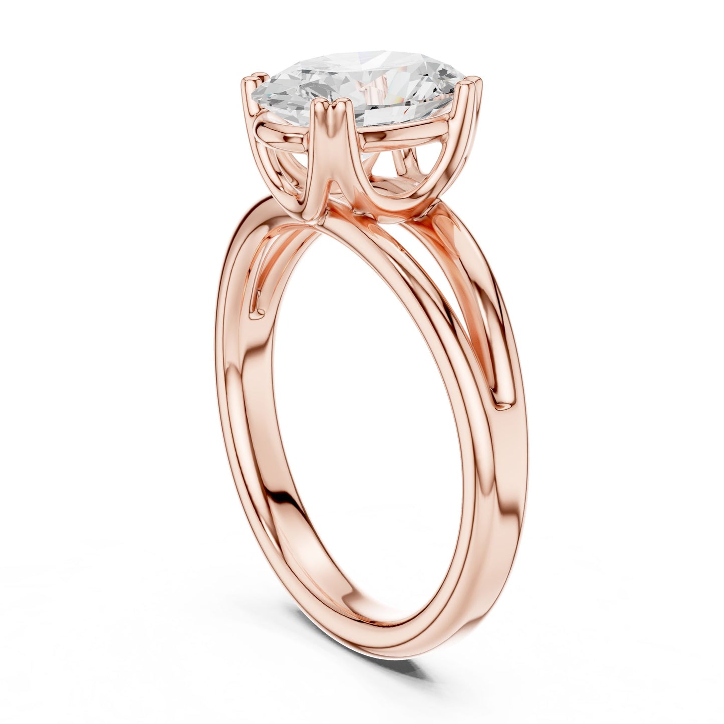 Oval Lab Grown Diamond Solitaire Engagement Ring