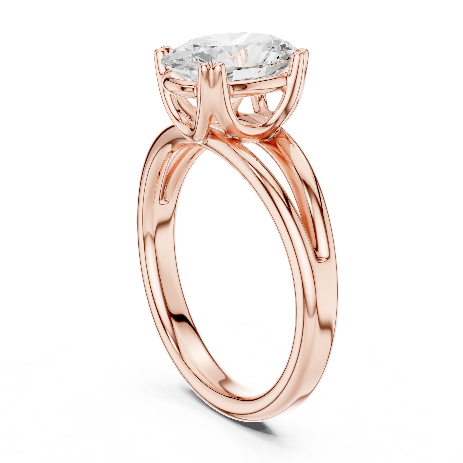 Oval Lab Grown Diamond Solitaire Engagement Ring