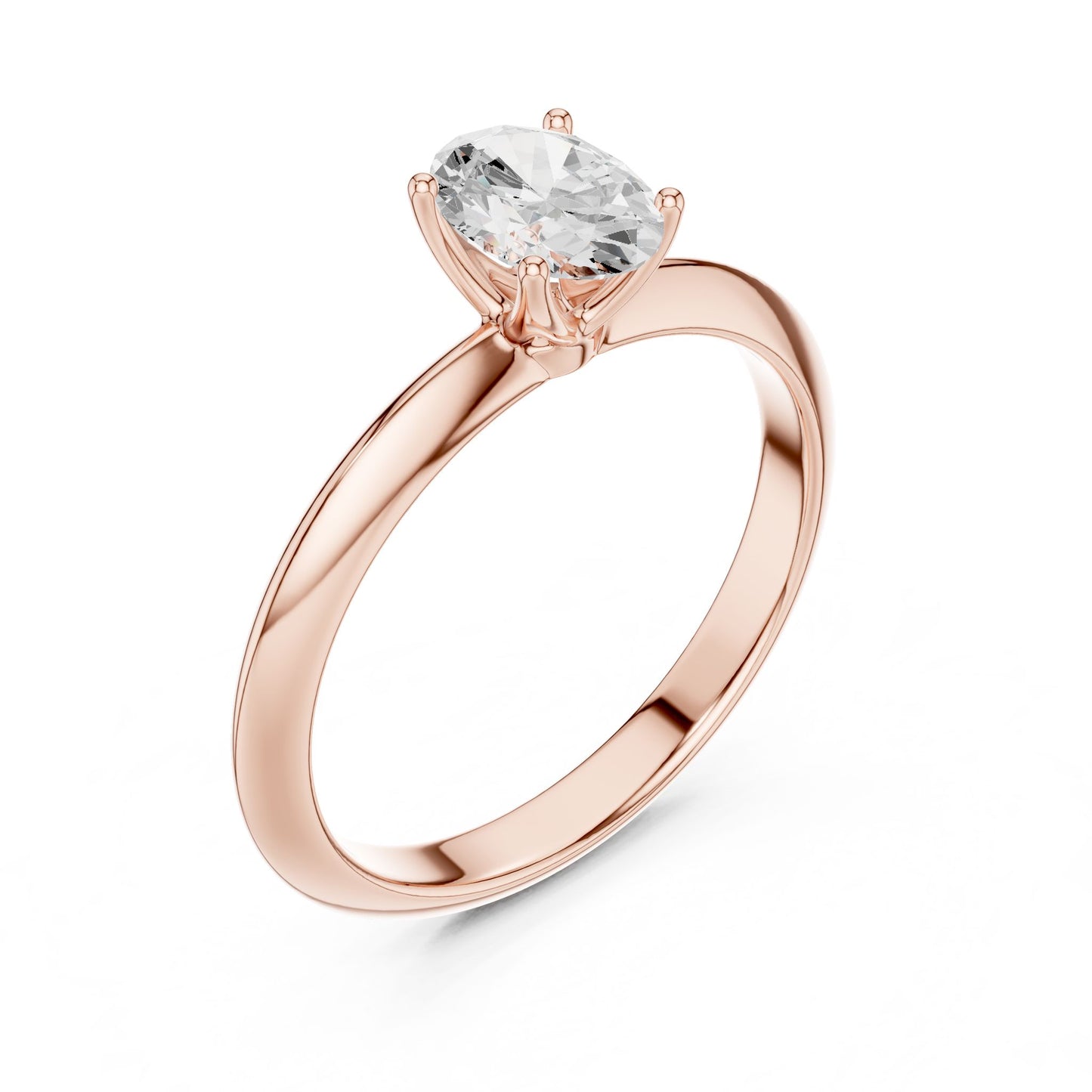 Oval Lab Grown Diamond Solitaire Engagement Ring