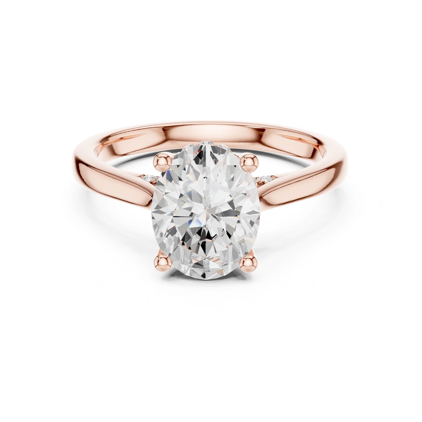 Oval Lab Grown Diamond Solitaire Engagement Ring