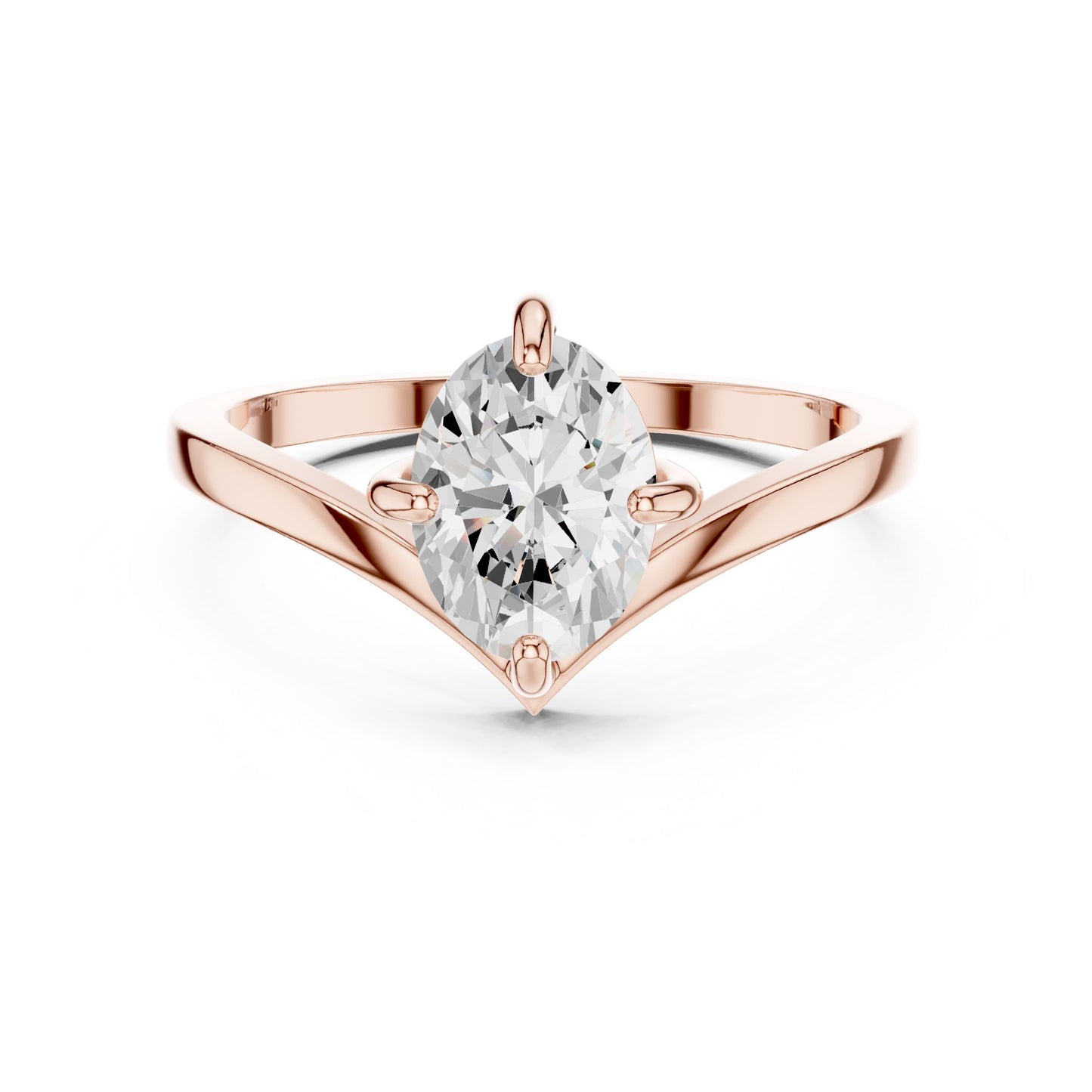 Oval Lab Grown Diamond Solitaire Engagement Ring