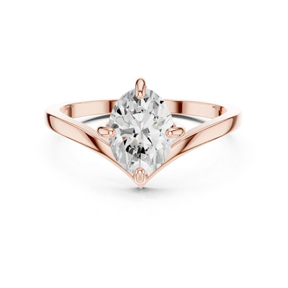 Oval Lab Grown Diamond Solitaire Engagement Ring