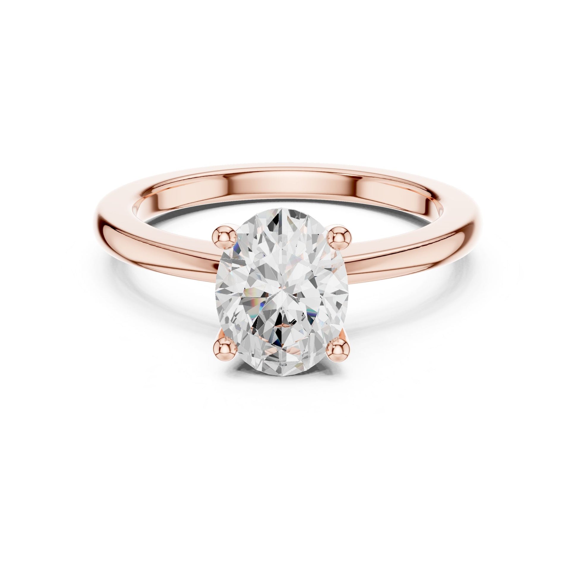 Oval Lab Grown Diamond Solitaire Engagement Ring