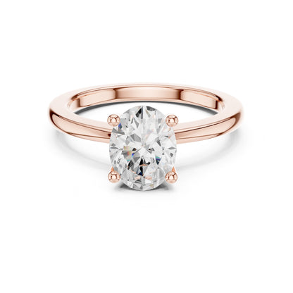 Oval Lab Grown Diamond Solitaire Engagement Ring