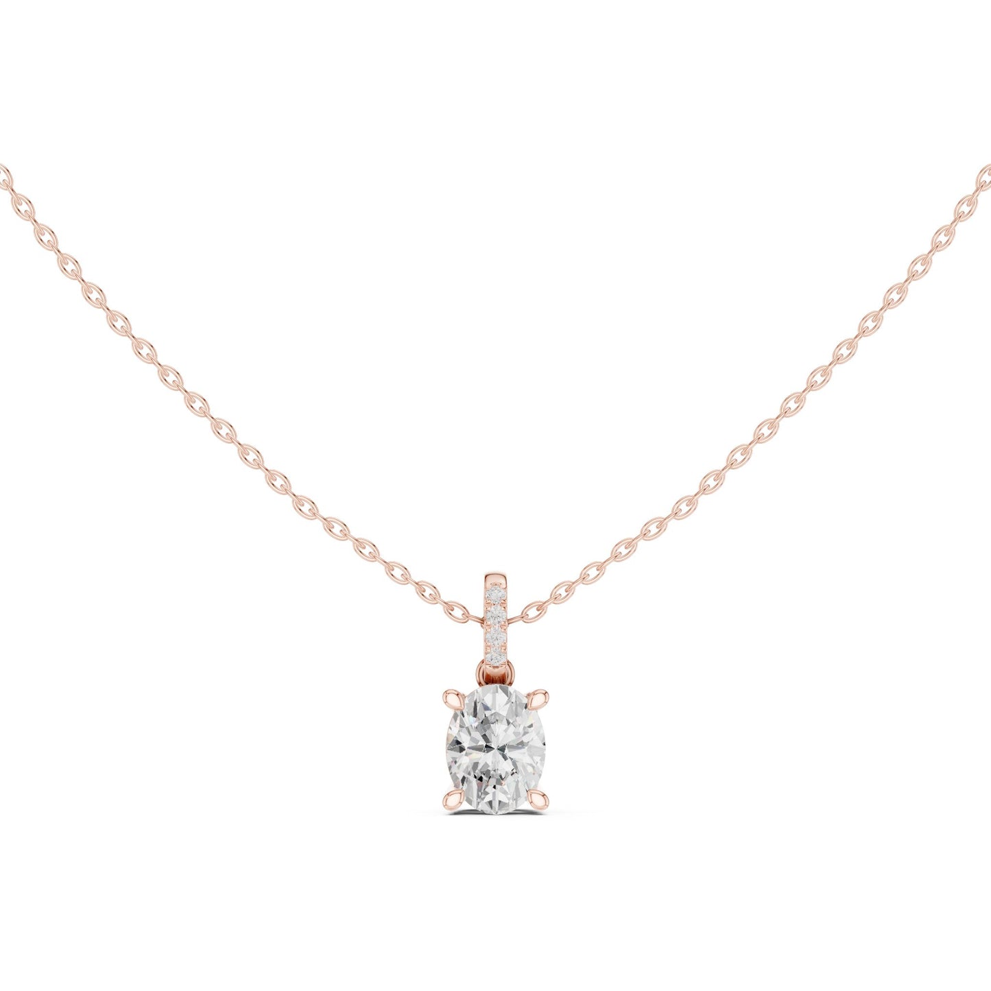 Oval Lab Grown Diamond Pendant