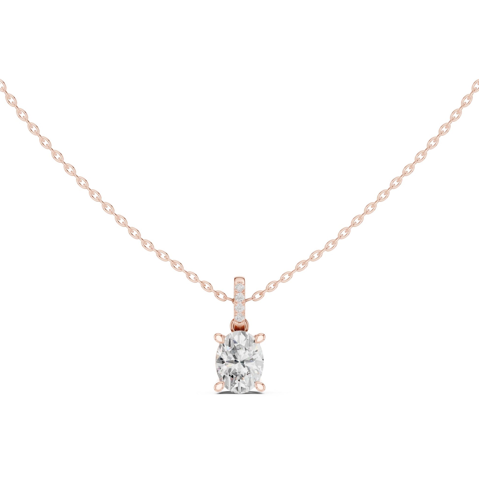 Oval Lab Grown Diamond Pendant