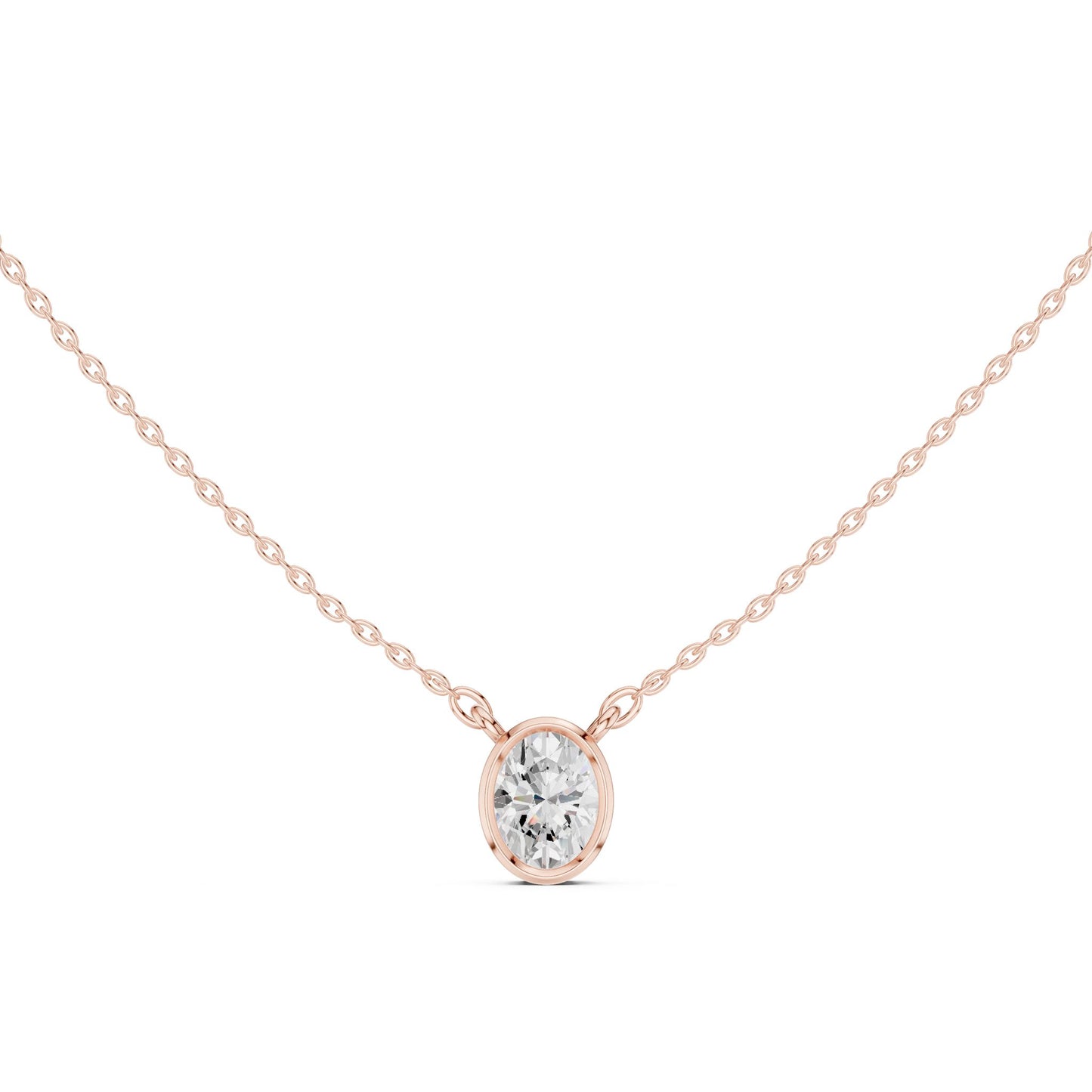 Oval Lab Grown Diamond Pendant