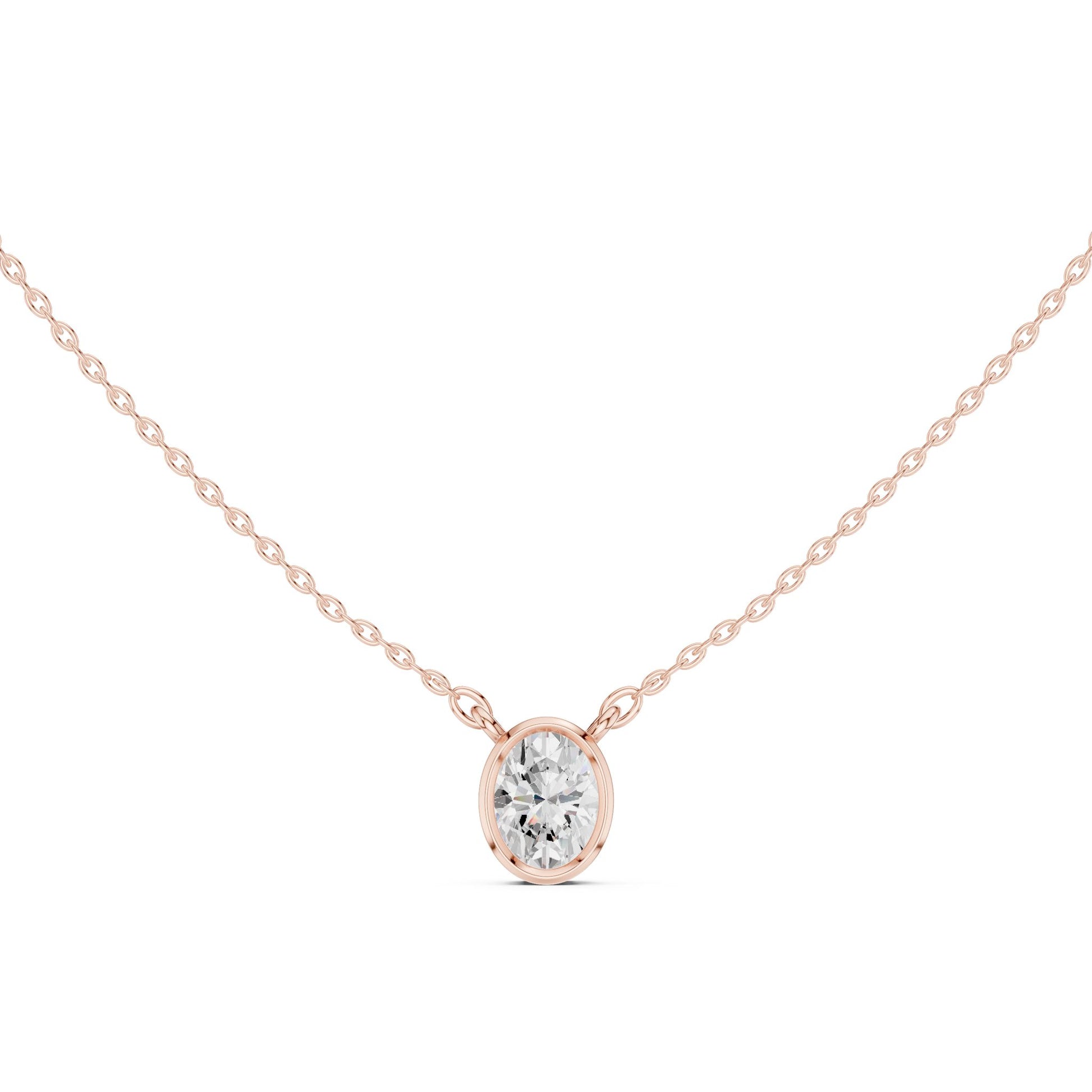 Oval Lab Grown Diamond Pendant