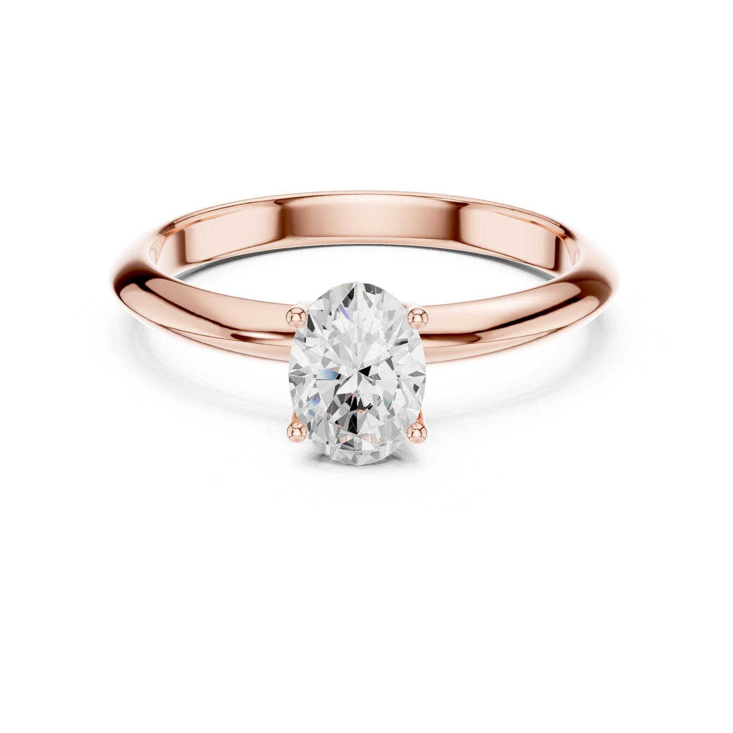 Oval Lab Grown Diamond Solitaire Engagement Ring