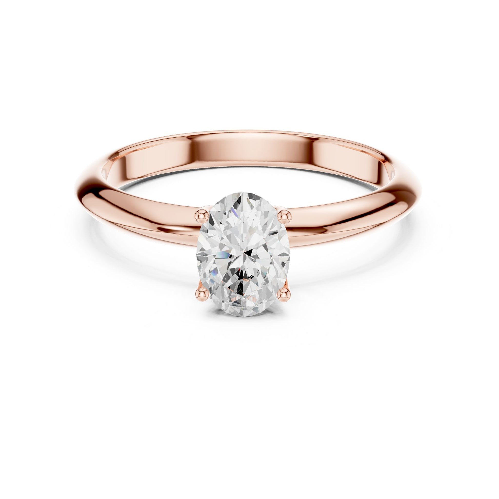 Oval Lab Grown Diamond Solitaire Engagement Ring