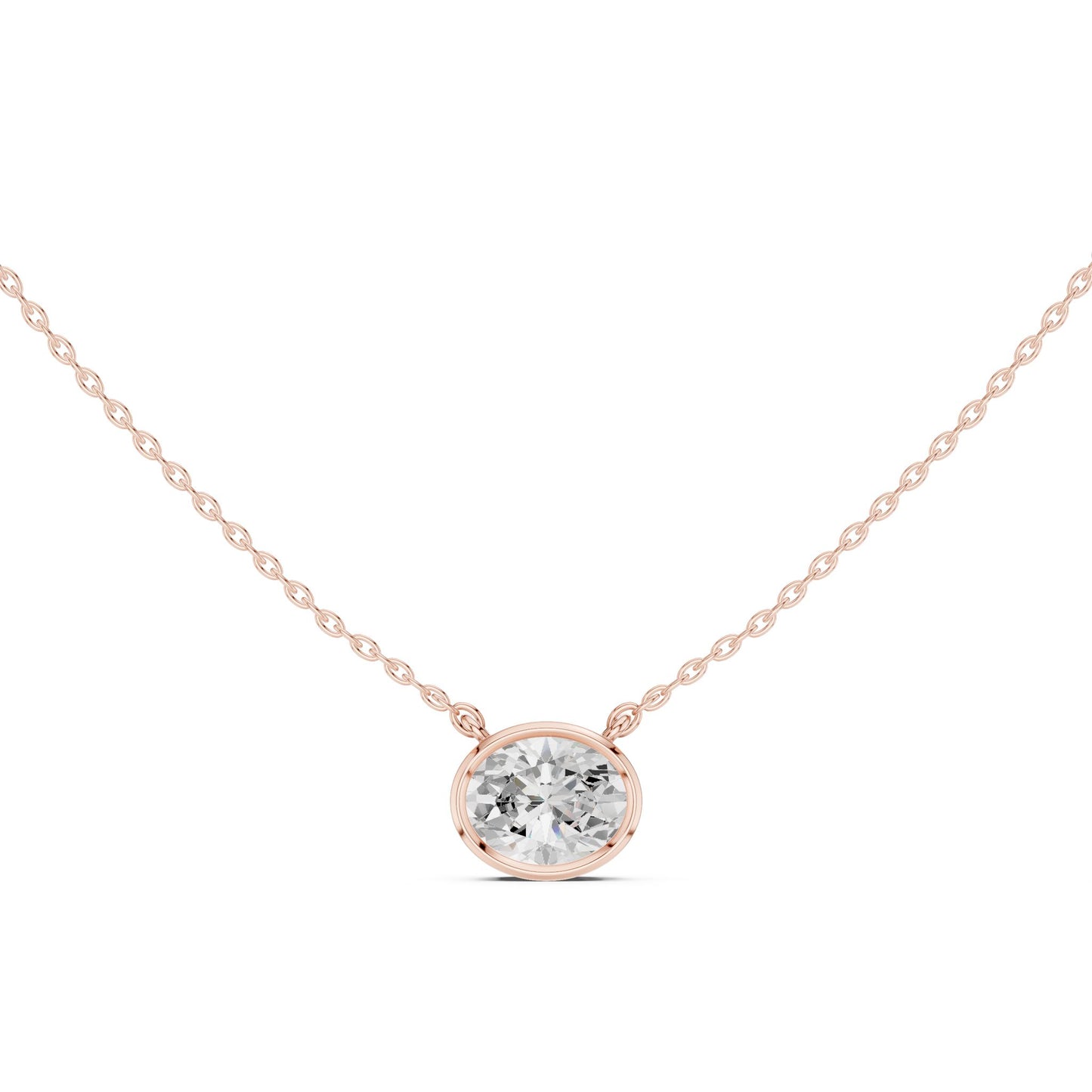 Oval Lab Grown Diamond Pendant