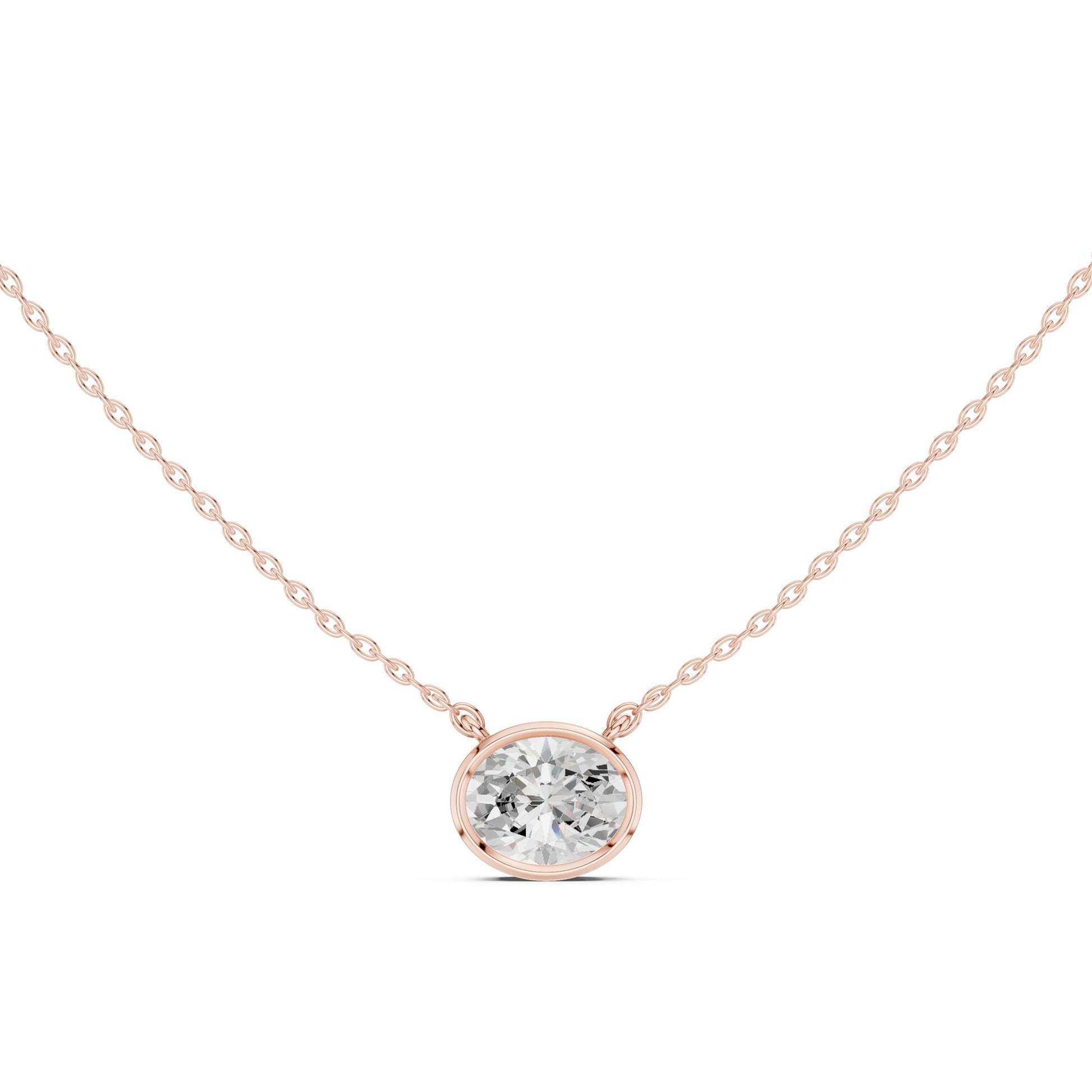 Oval Lab Grown Diamond Pendant