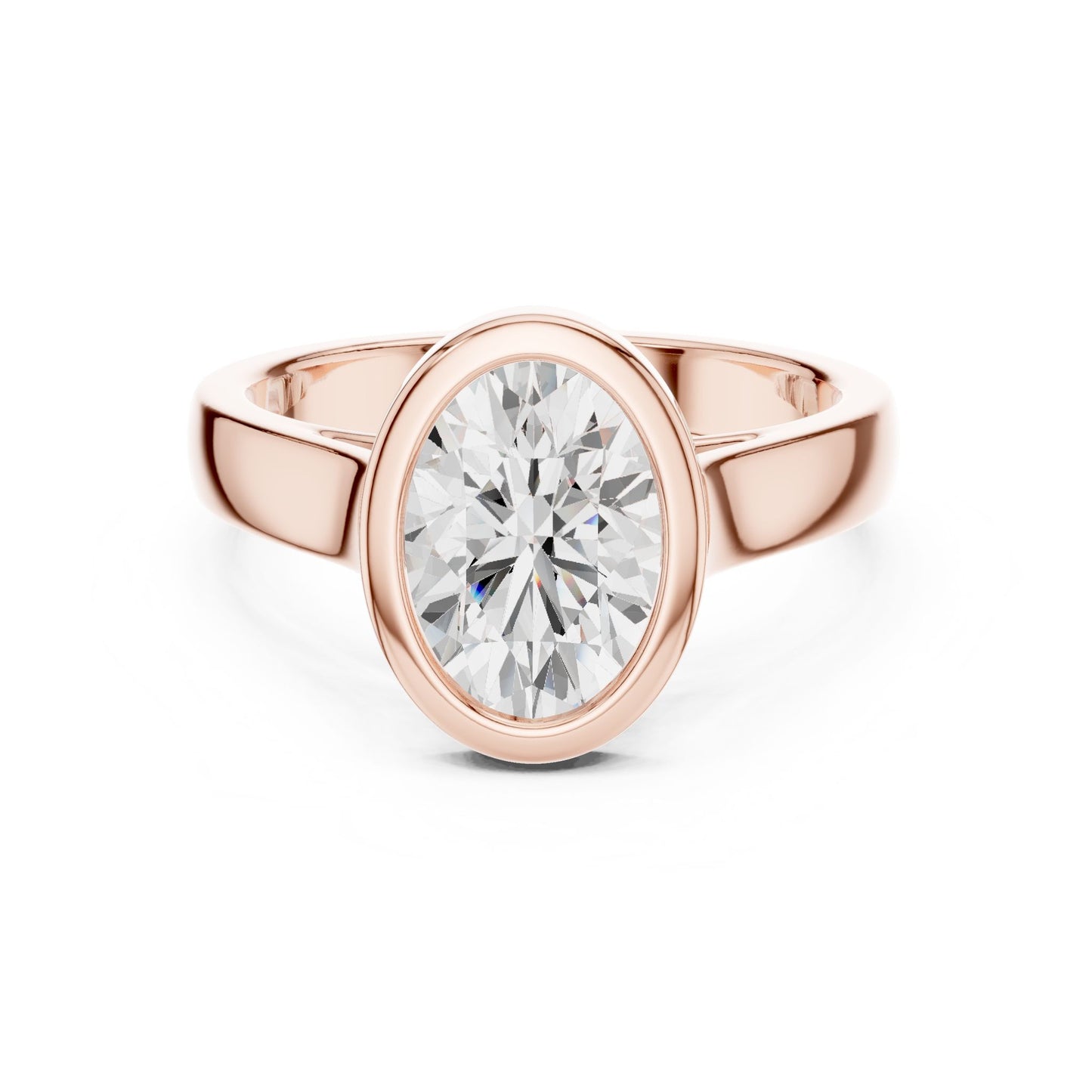 Oval Lab Grown Diamond Solitaire Engagement Ring