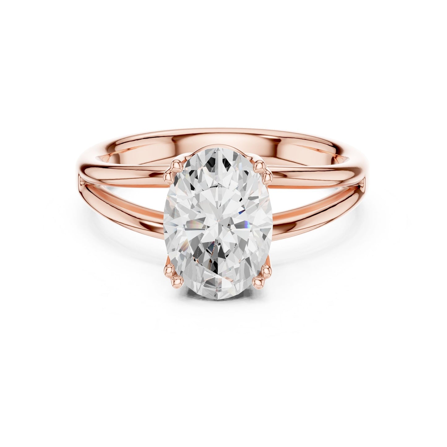 Oval Lab Grown Diamond Solitaire Engagement Ring