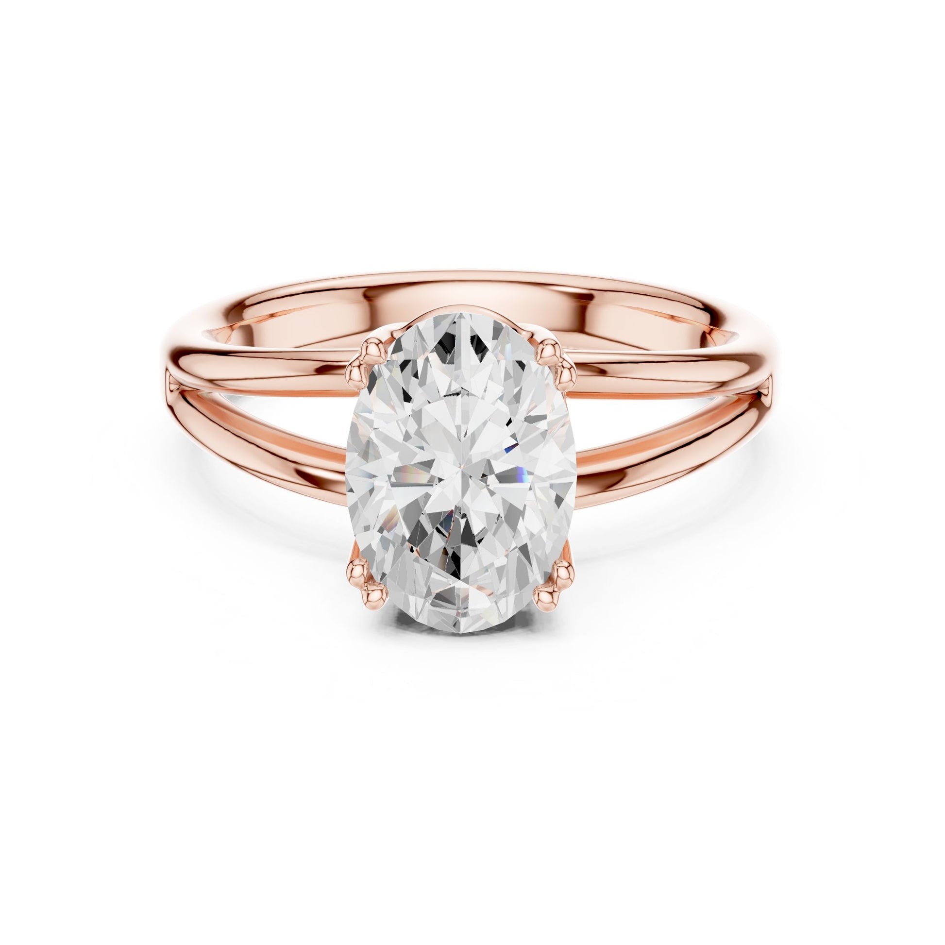 Oval Lab Grown Diamond Solitaire Engagement Ring