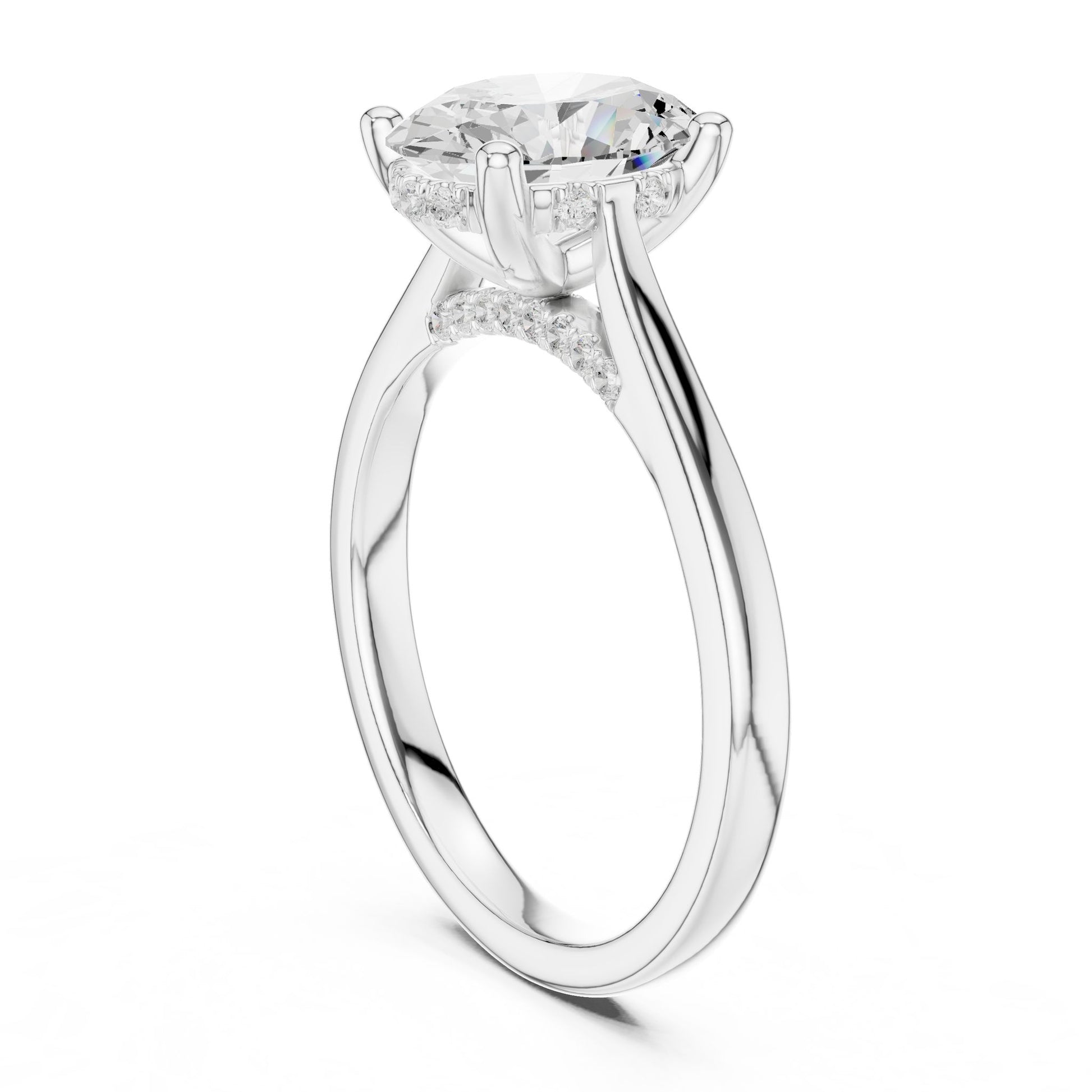Oval Lab Grown Diamond Solitaire Engagement Ring