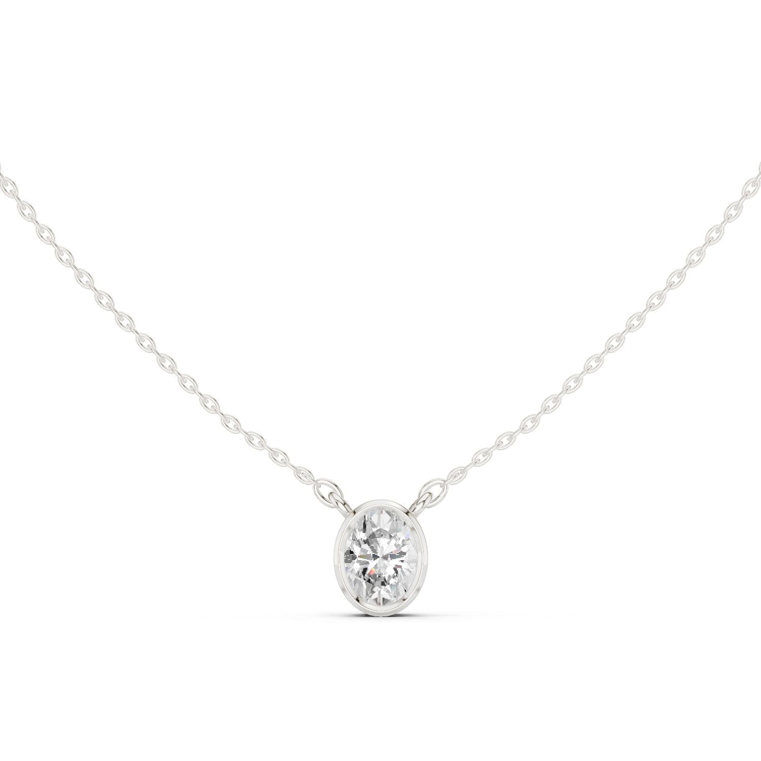 Oval Lab Grown Diamond Pendant