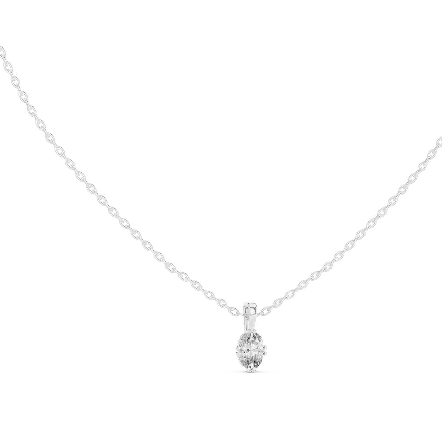 Oval Lab Grown Diamond Pendant