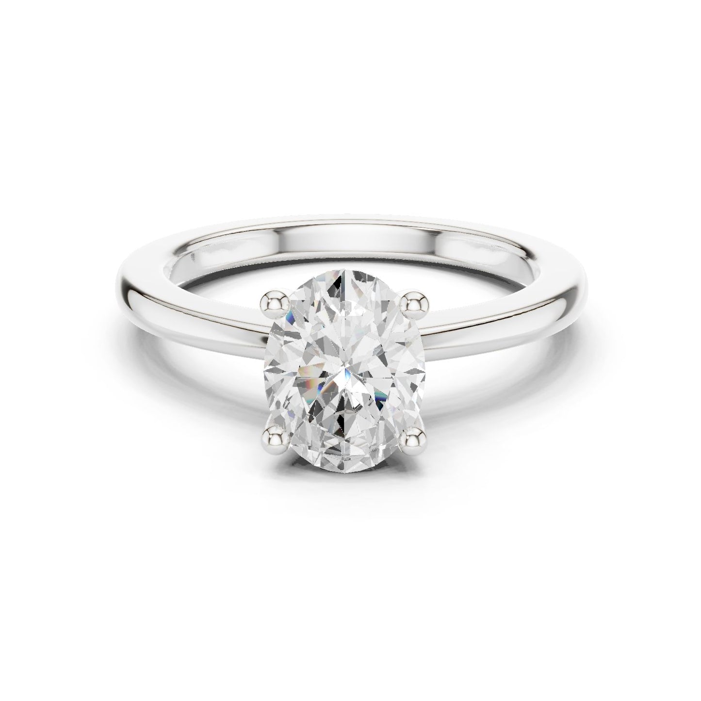 Oval Lab Grown Diamond Solitaire Engagement Ring