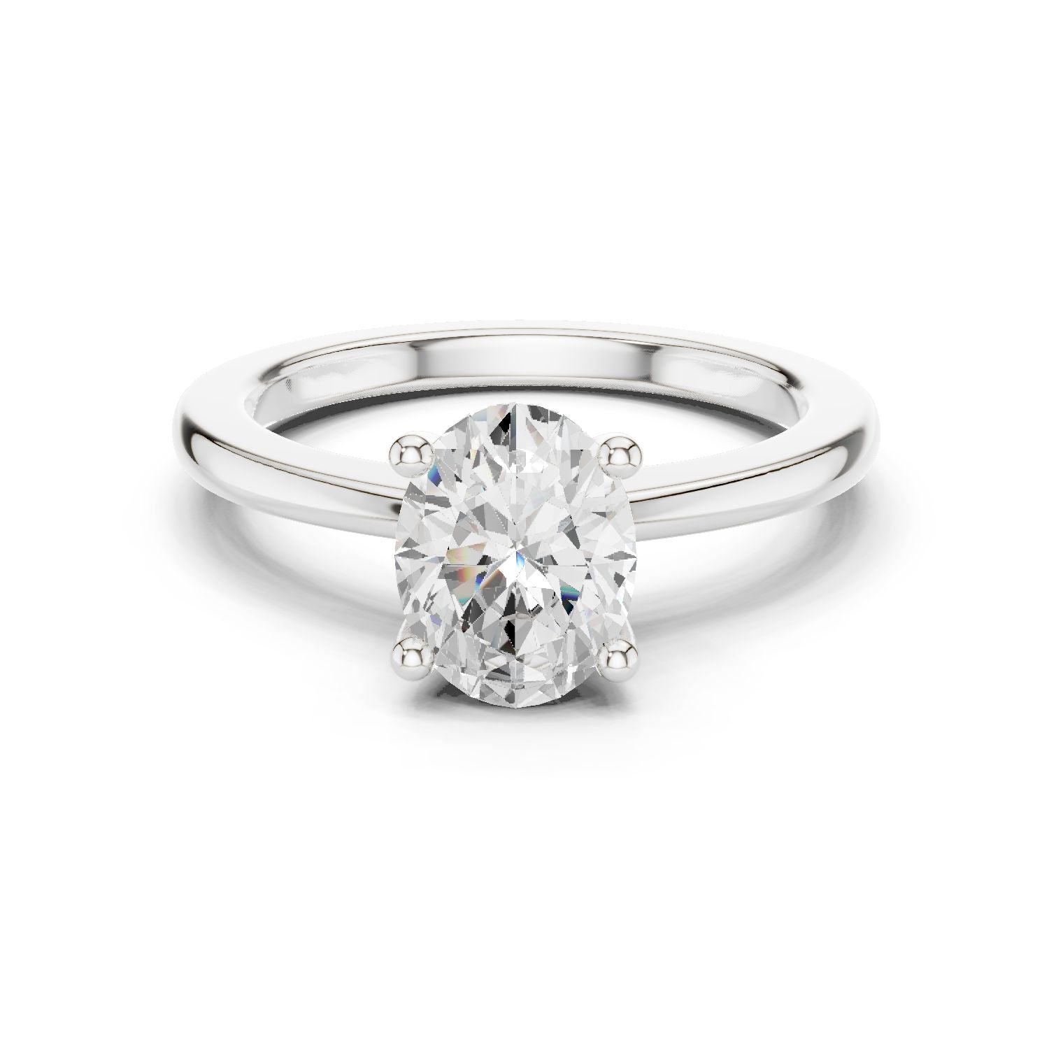 Oval Lab Grown Diamond Solitaire Engagement Ring