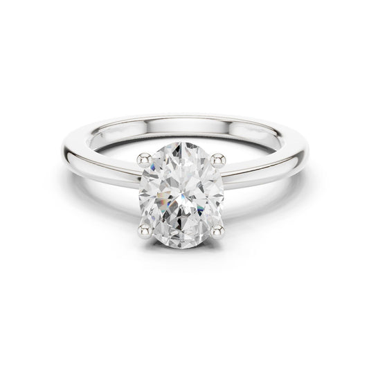 Oval Lab Grown Diamond Solitaire Engagement Ring