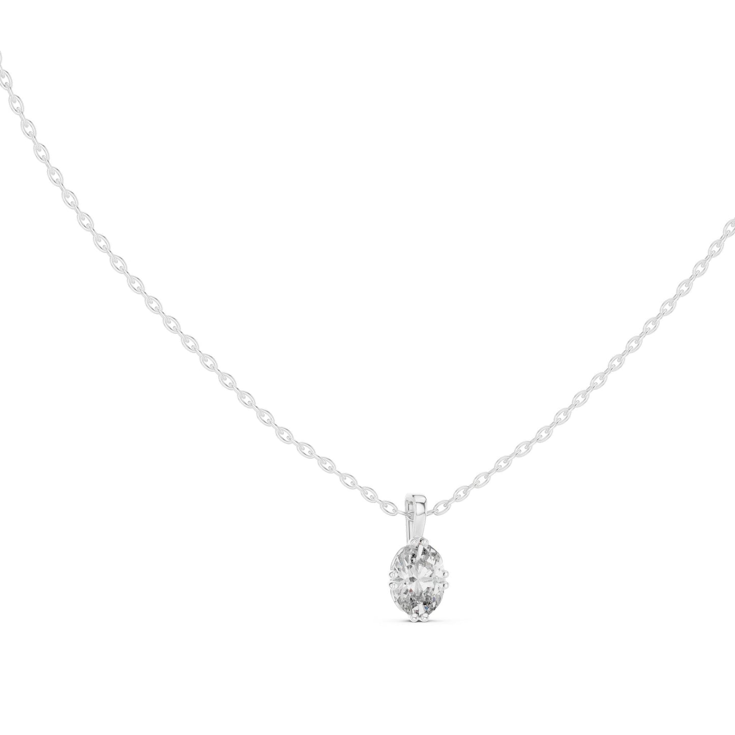 Oval Lab Grown Diamond Pendant
