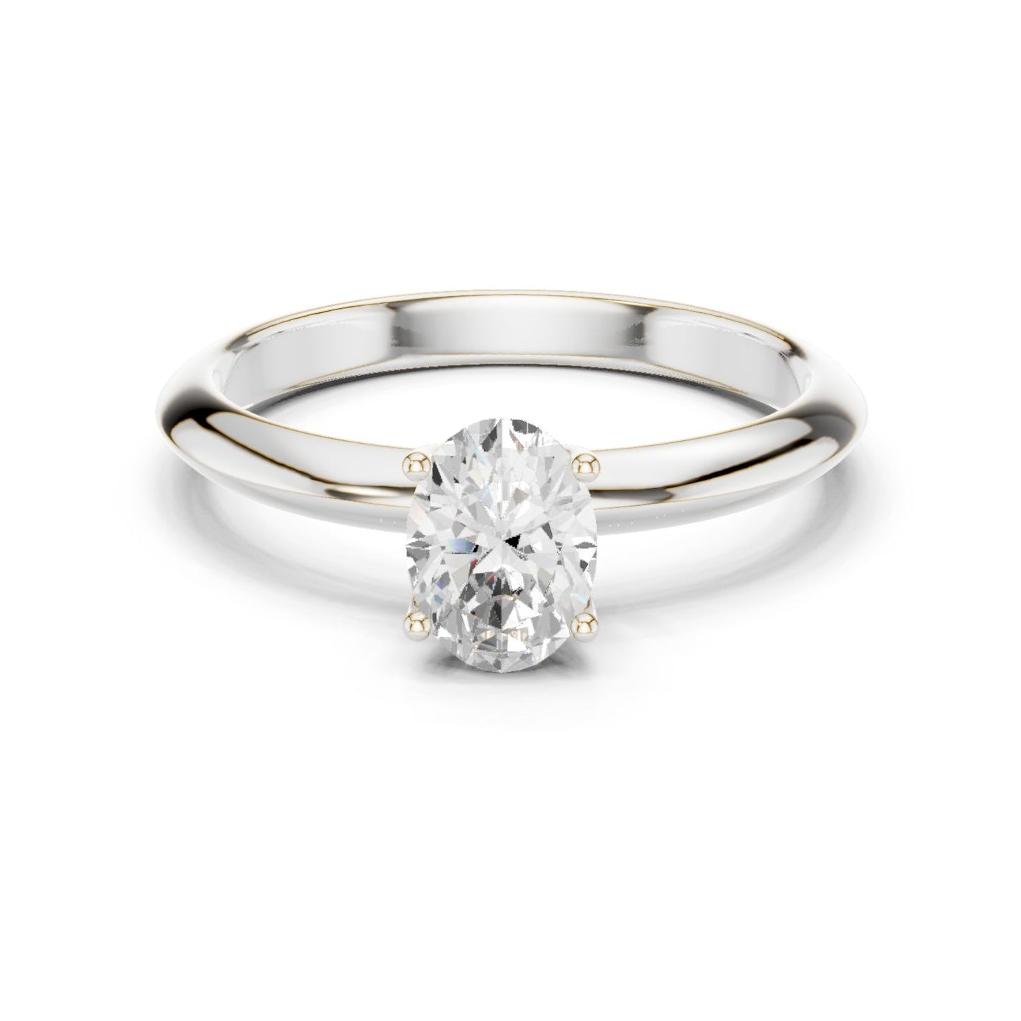 Oval Lab Grown Diamond Solitaire Engagement Ring