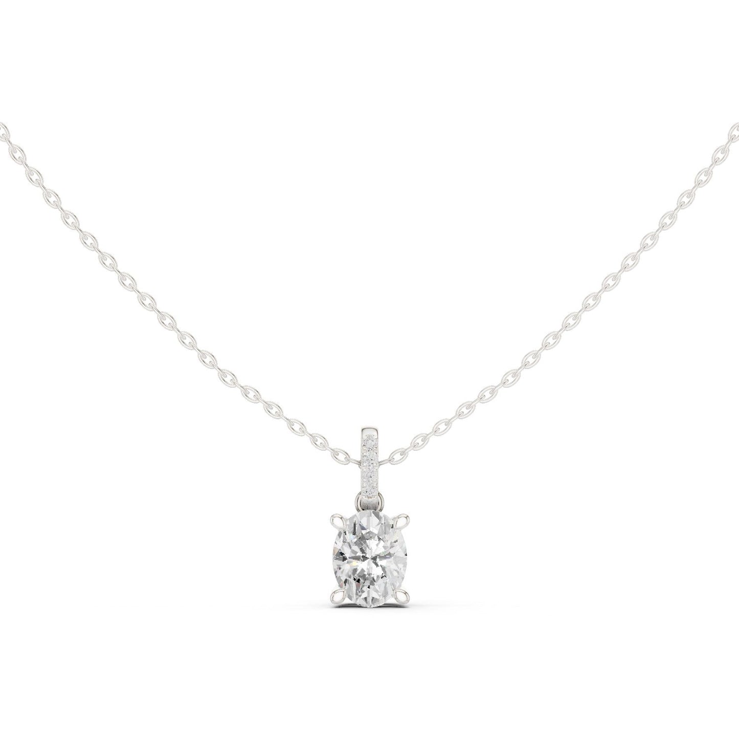 Oval Lab Grown Diamond Pendant