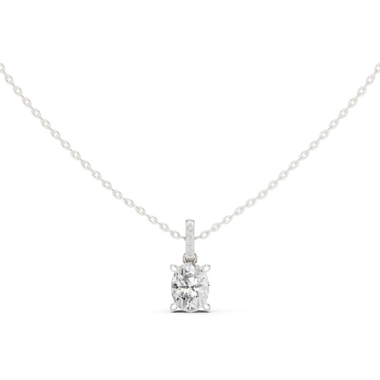Oval Lab Grown Diamond Pendant