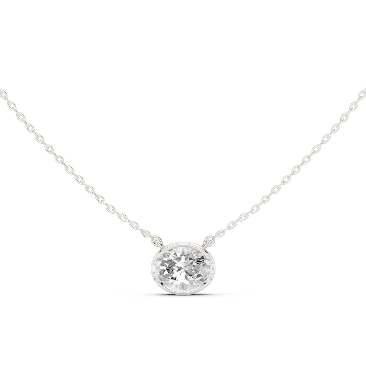 Oval Lab Grown Diamond Pendant