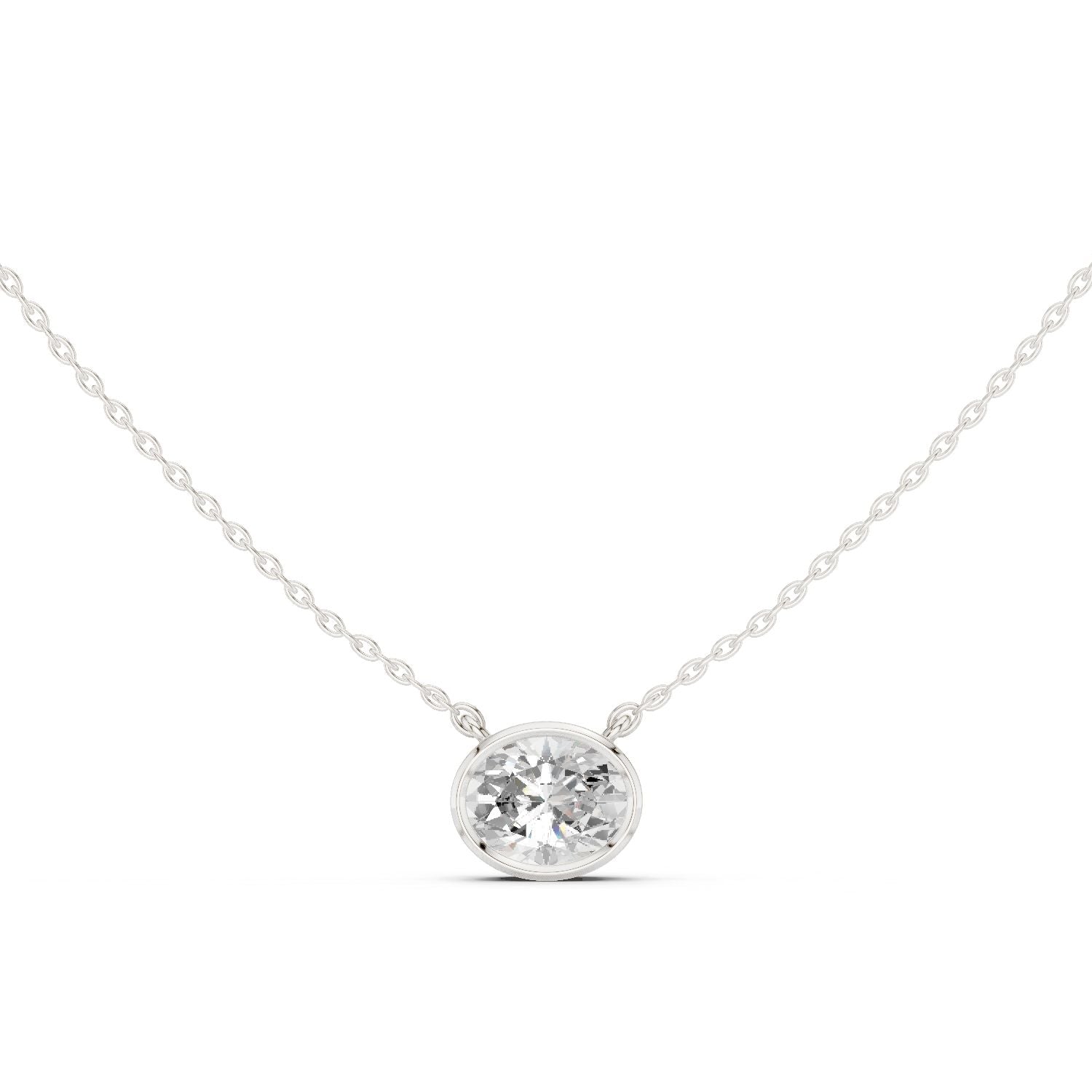 Oval Lab Grown Diamond Pendant