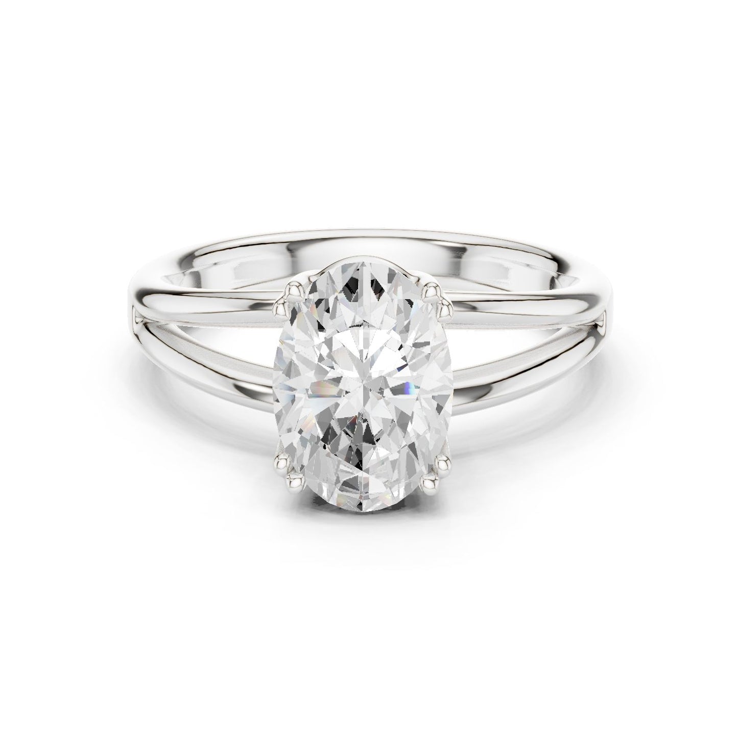 Oval Lab Grown Diamond Solitaire Engagement Ring
