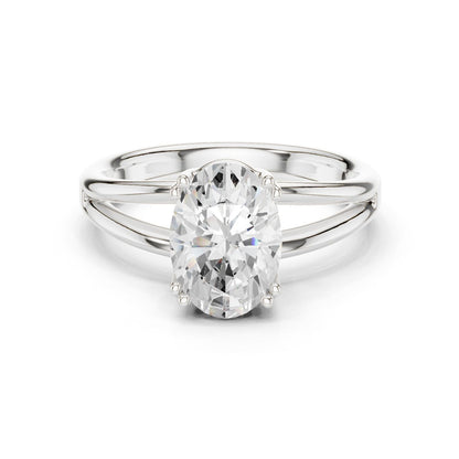 Oval Lab Grown Diamond Solitaire Engagement Ring