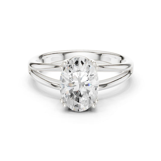 Oval Lab Grown Diamond Solitaire Engagement Ring