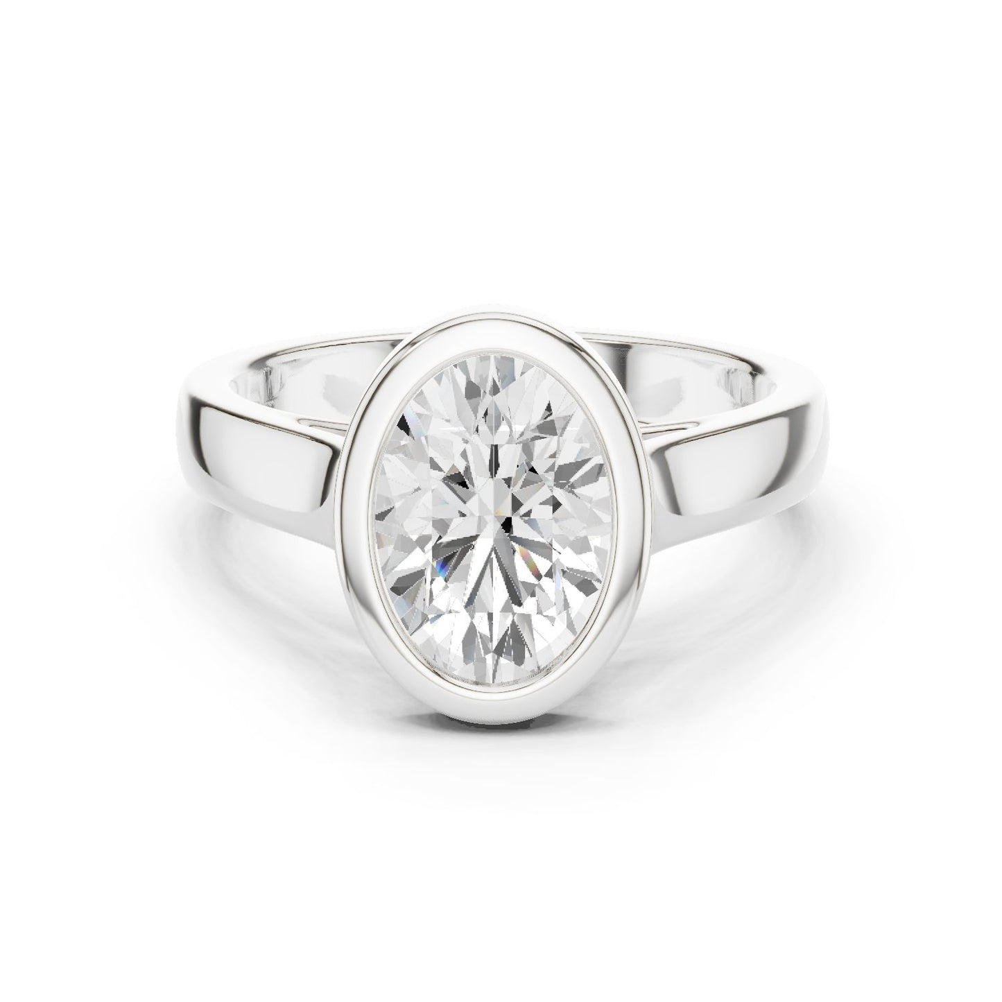 Oval Lab Grown Diamond Solitaire Engagement Ring