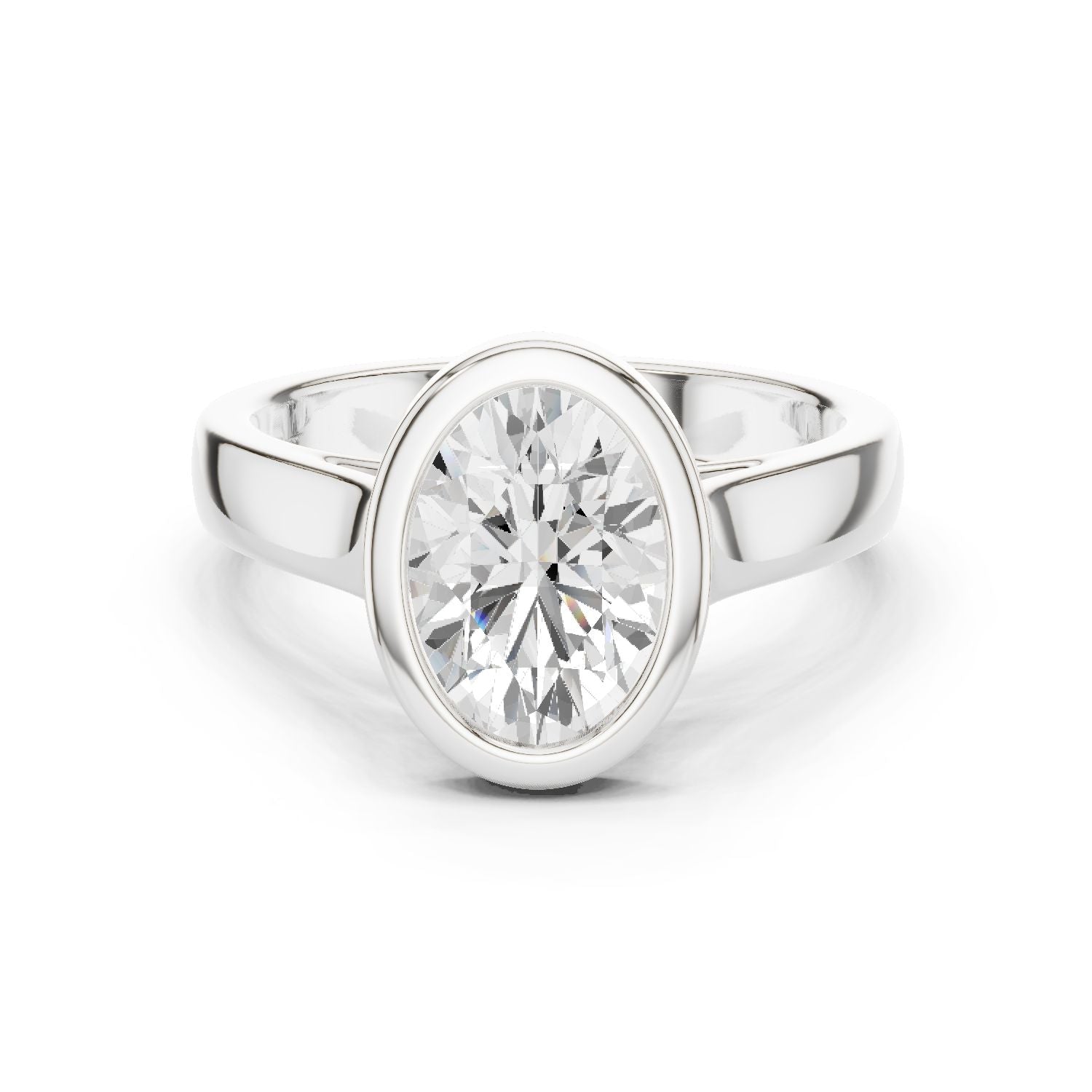 Oval Lab Grown Diamond Solitaire Engagement Ring