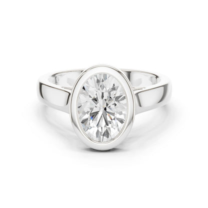 Oval Lab Grown Diamond Solitaire Engagement Ring