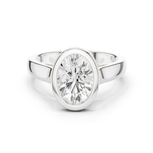 Oval Lab Grown Diamond Solitaire Engagement Ring