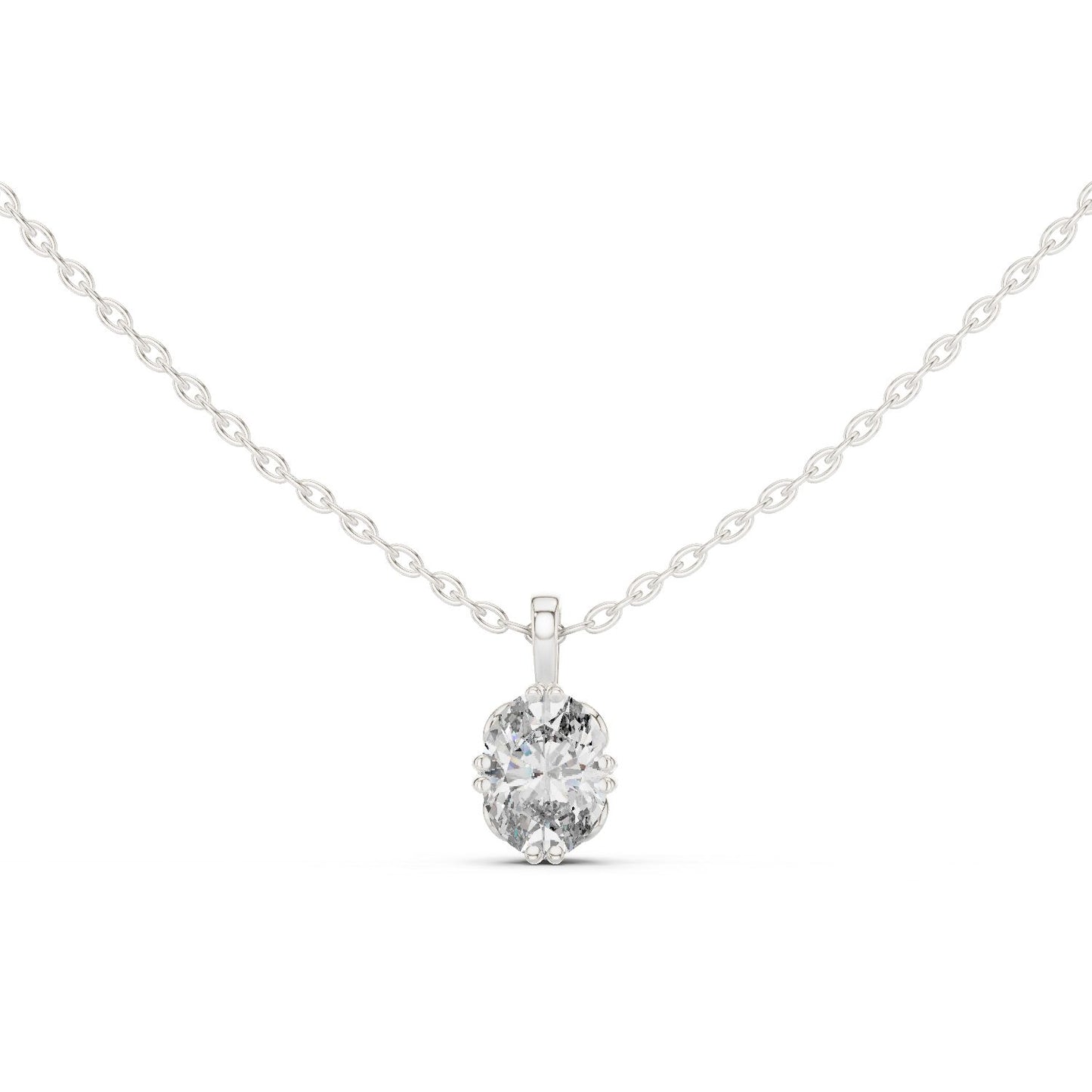 Oval Lab Grown Diamond Pendant