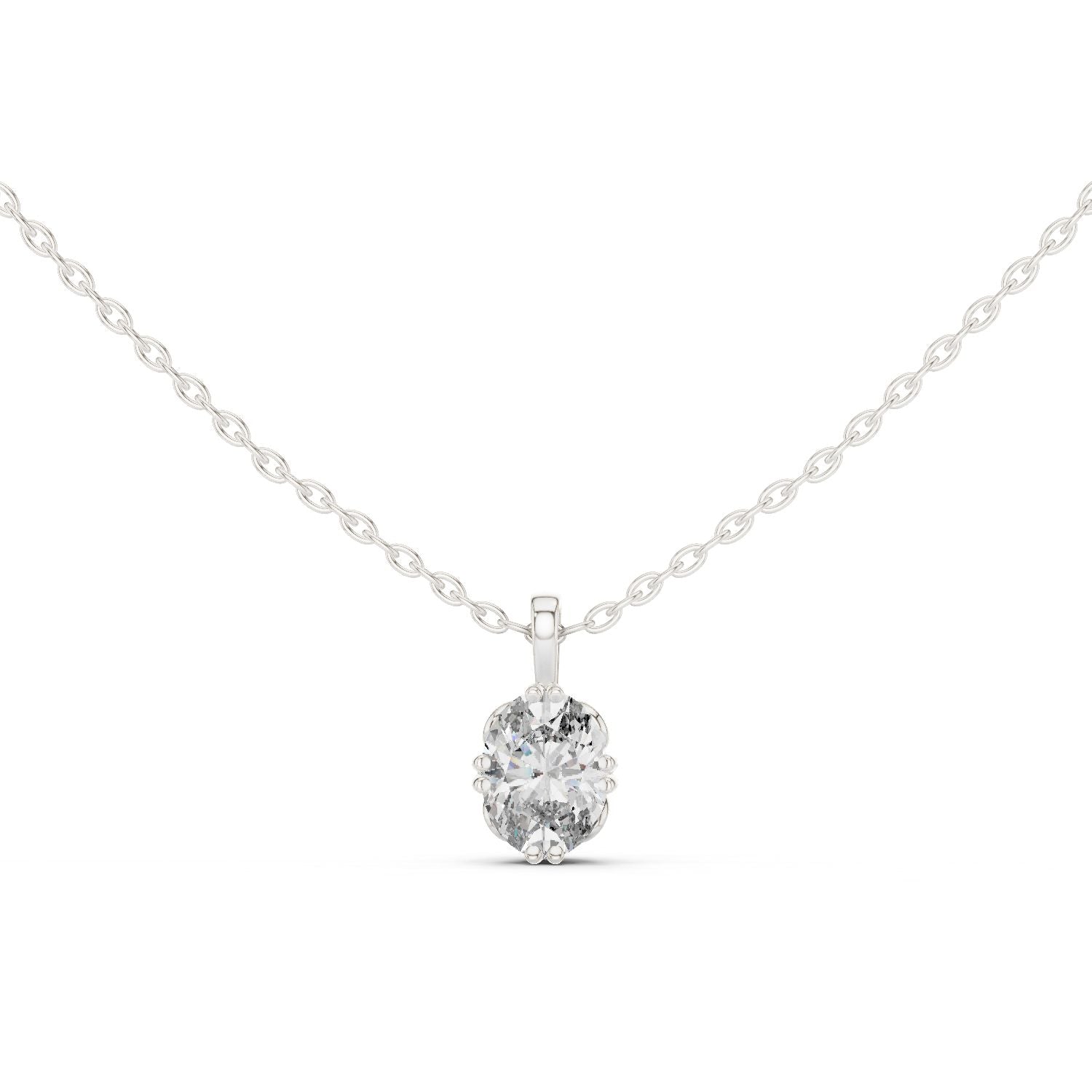 Oval Lab Grown Diamond Pendant