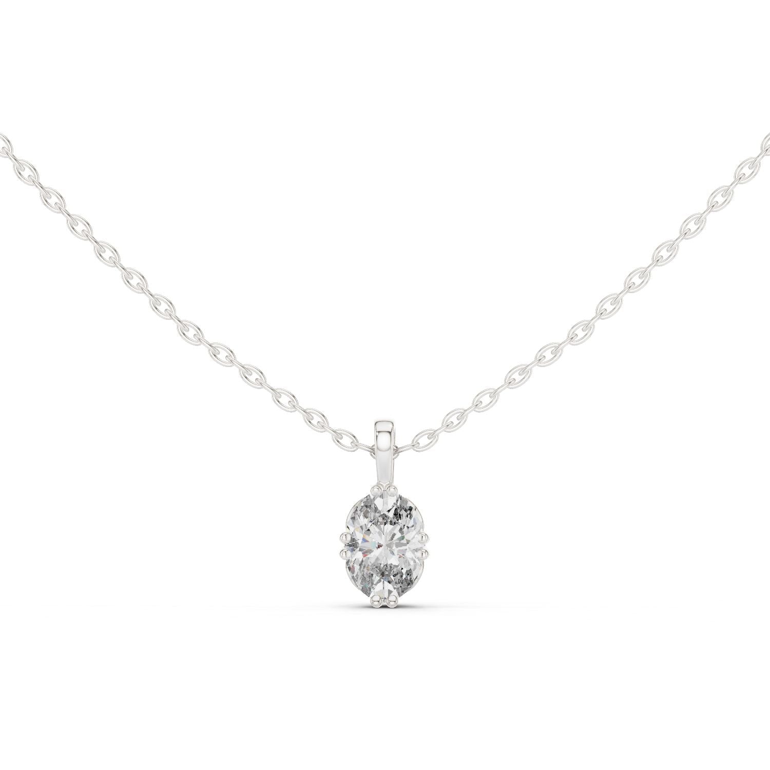 Oval Lab Grown Diamond Pendant