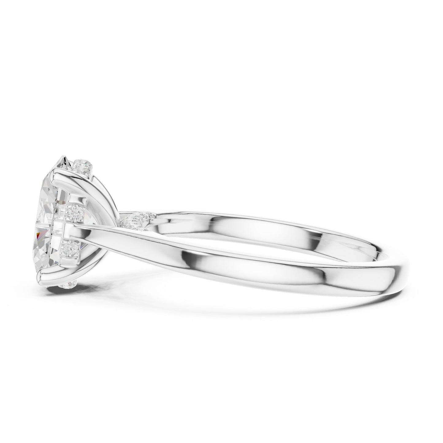 Oval Lab Grown Diamond Solitaire Engagement Ring