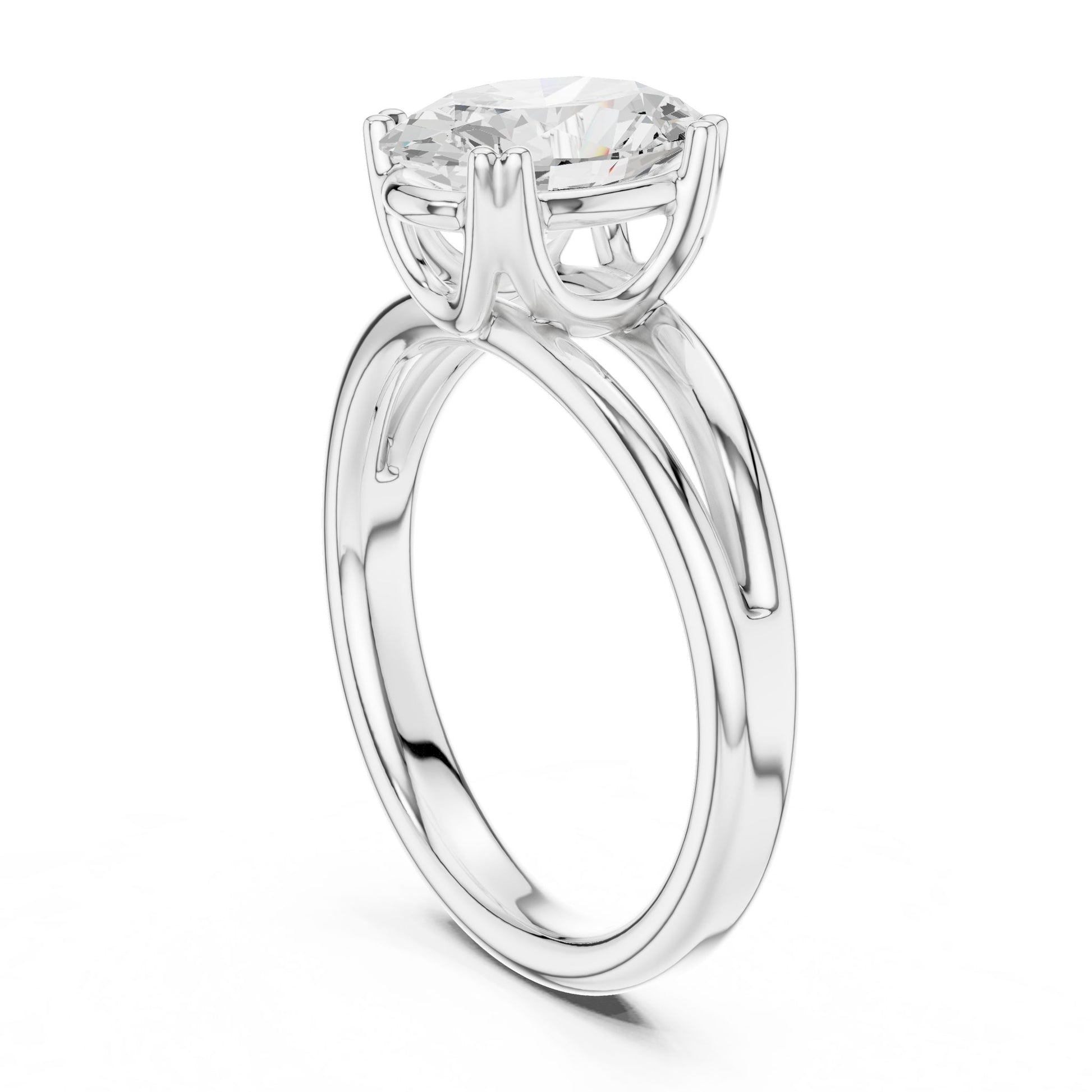 Oval Lab Grown Diamond Solitaire Engagement Ring